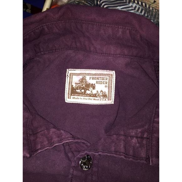 Vintage Frontier Rider Denim Shirt Mens XL USA Costume Cowboy Role Playing West - Picture 10 of 10